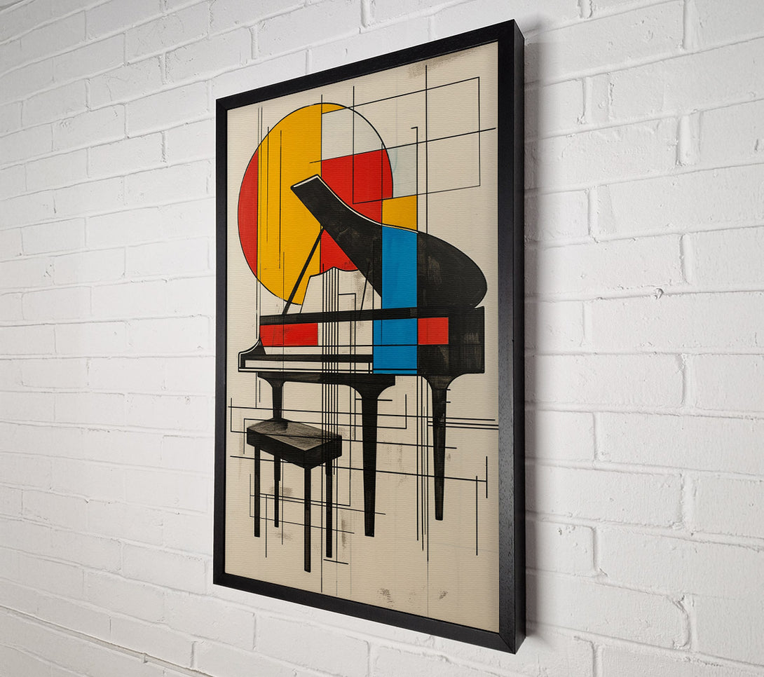  A Canvas Print of Cubism Piano Canvas Print