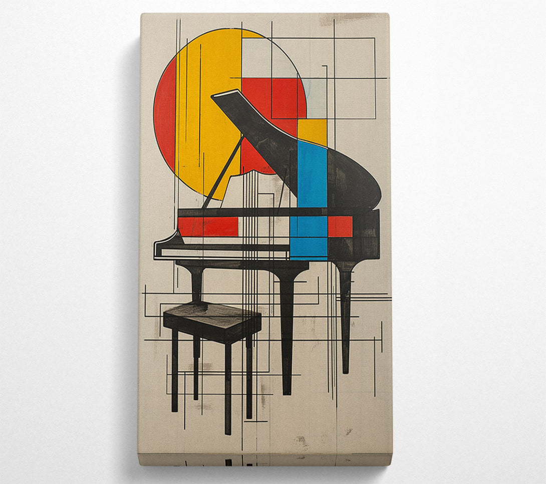  A Canvas Print of Cubism Piano Canvas Print
