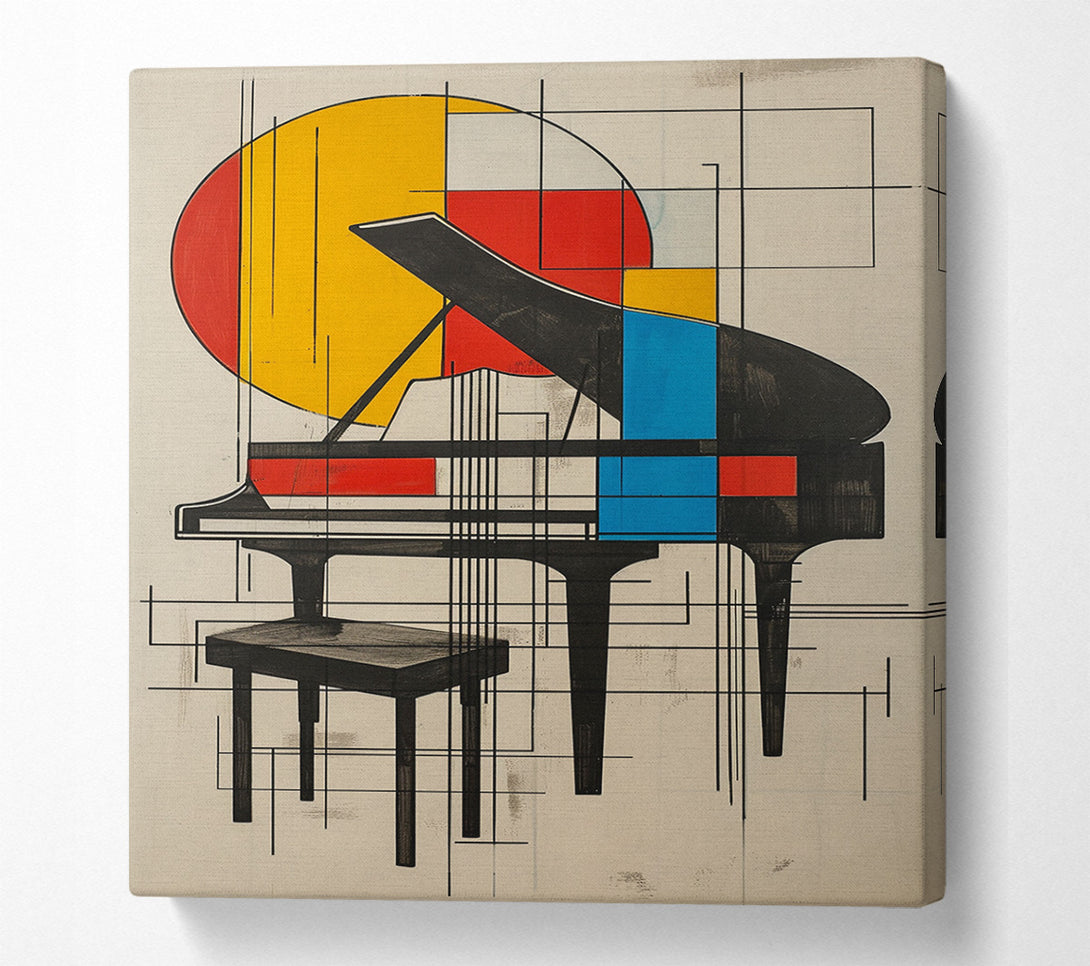 A Canvas Print of Cubism Piano Canvas Print