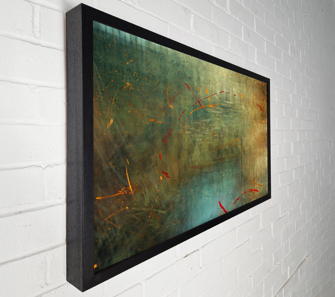  A Canvas Print of Emerald And Rust Drizzle Canvas Wall Art