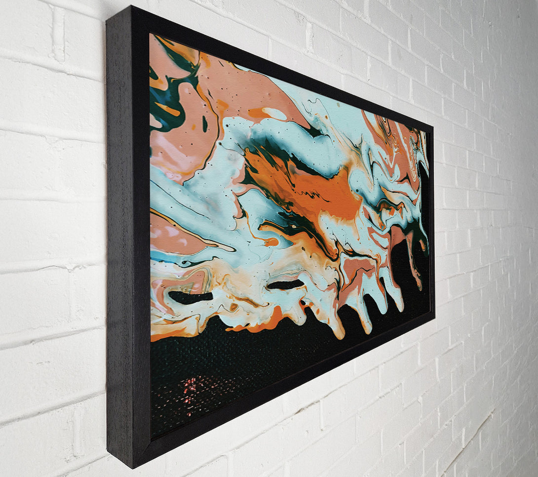  A Canvas Print of Azure Swirls And Drips Canvas Print