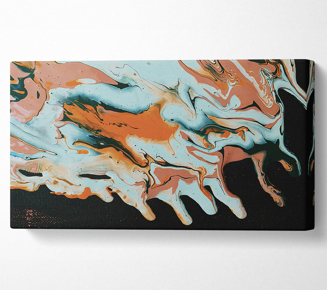  A Canvas Print of Azure Swirls And Drips Canvas Print
