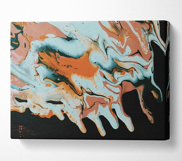  A Canvas Print of Azure Swirls And Drips Canvas Print