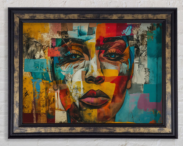 Cubism Woman Framed Print