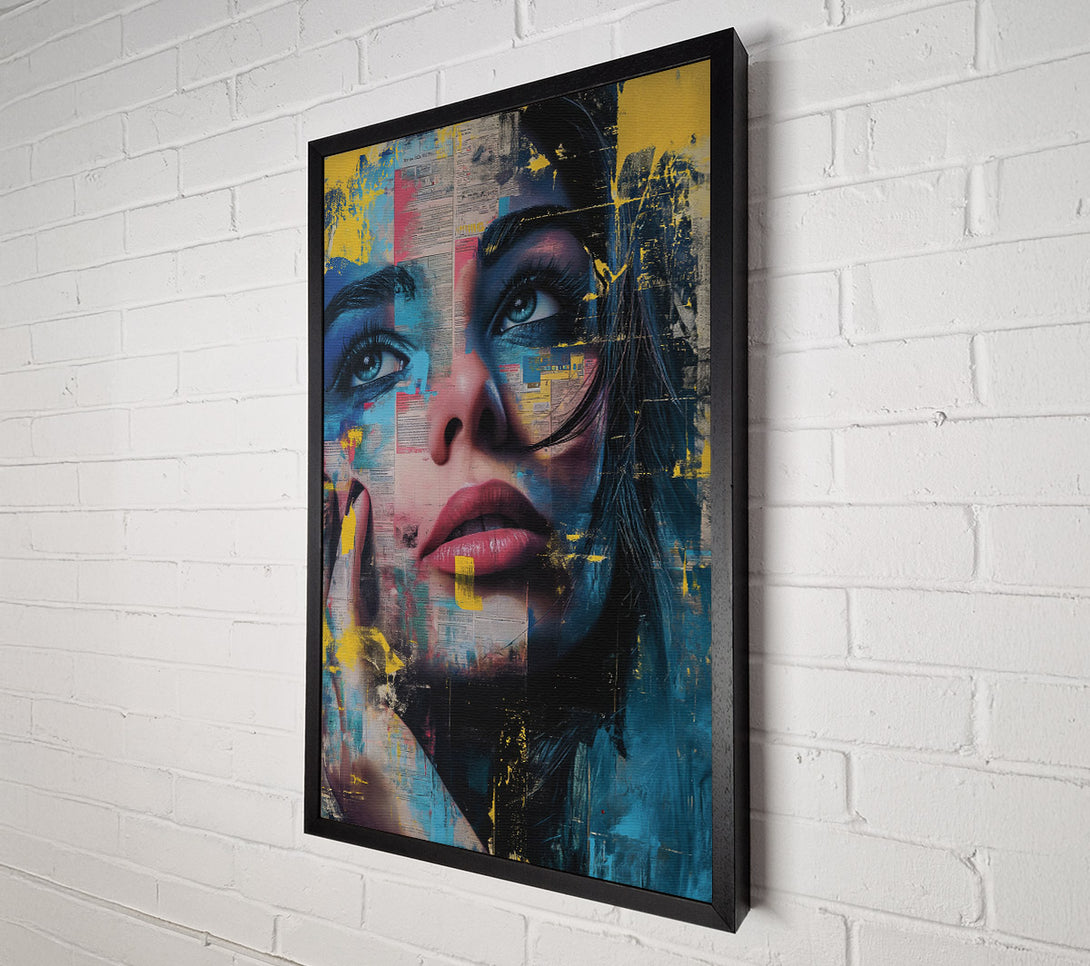  A Canvas Print of Cubistic Woman Canvas Art