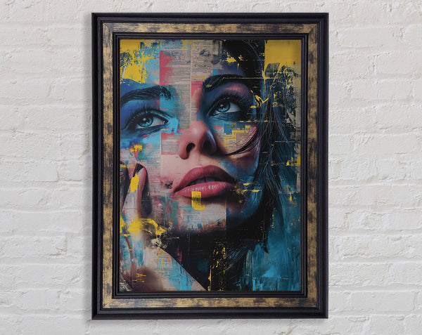 Cubistic Woman Framed Print