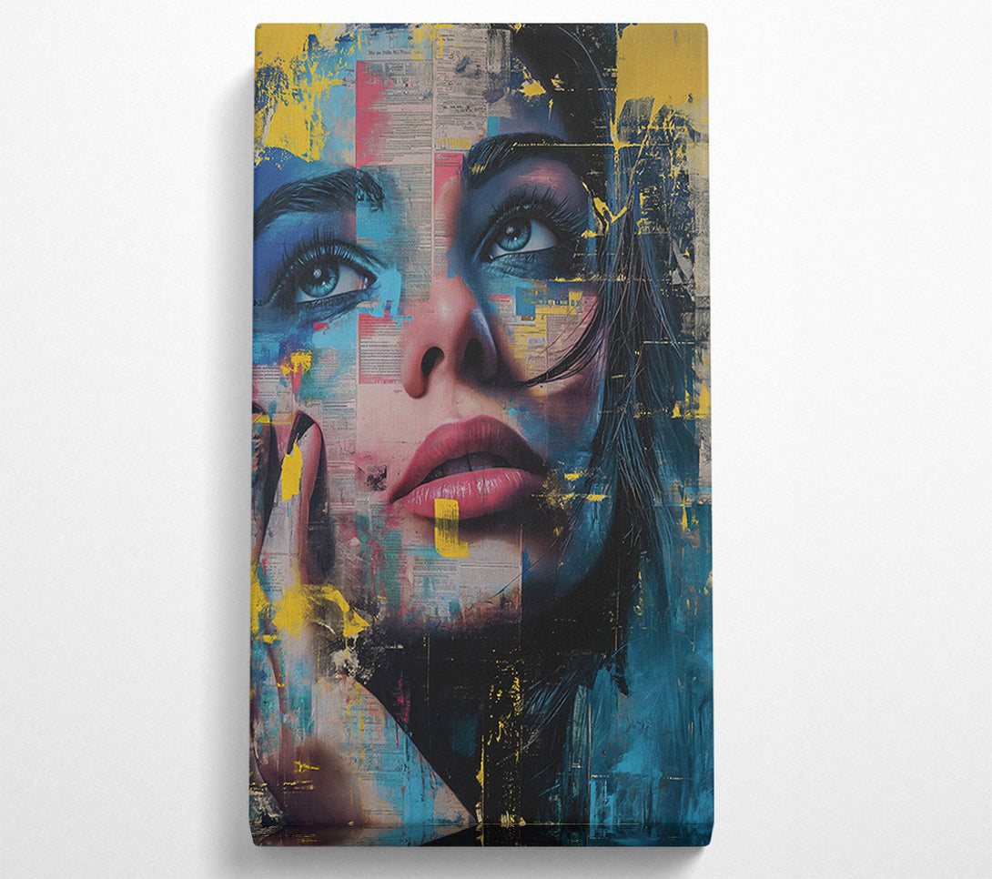  A Canvas Print of Cubistic Woman Canvas Art