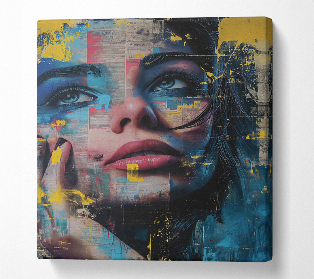  A Canvas Print of Cubistic Woman Canvas Art