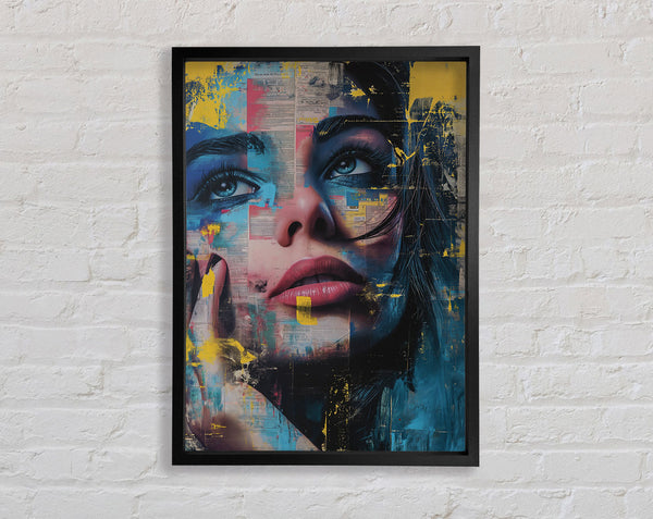 Cubistic Woman Framed Print