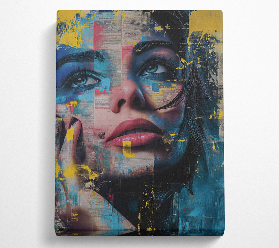  A Canvas Print of Cubistic Woman Canvas Art