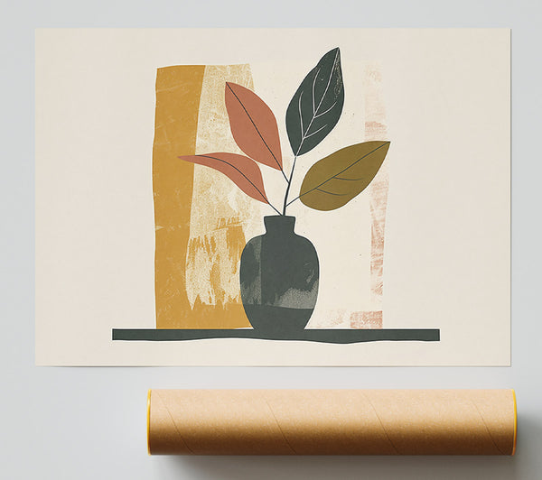 Mustard & Green Still Life Poster