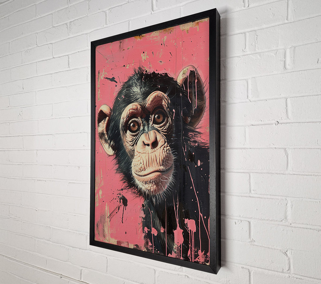  A Canvas Print of Cute Chimp Canvas Wall Art