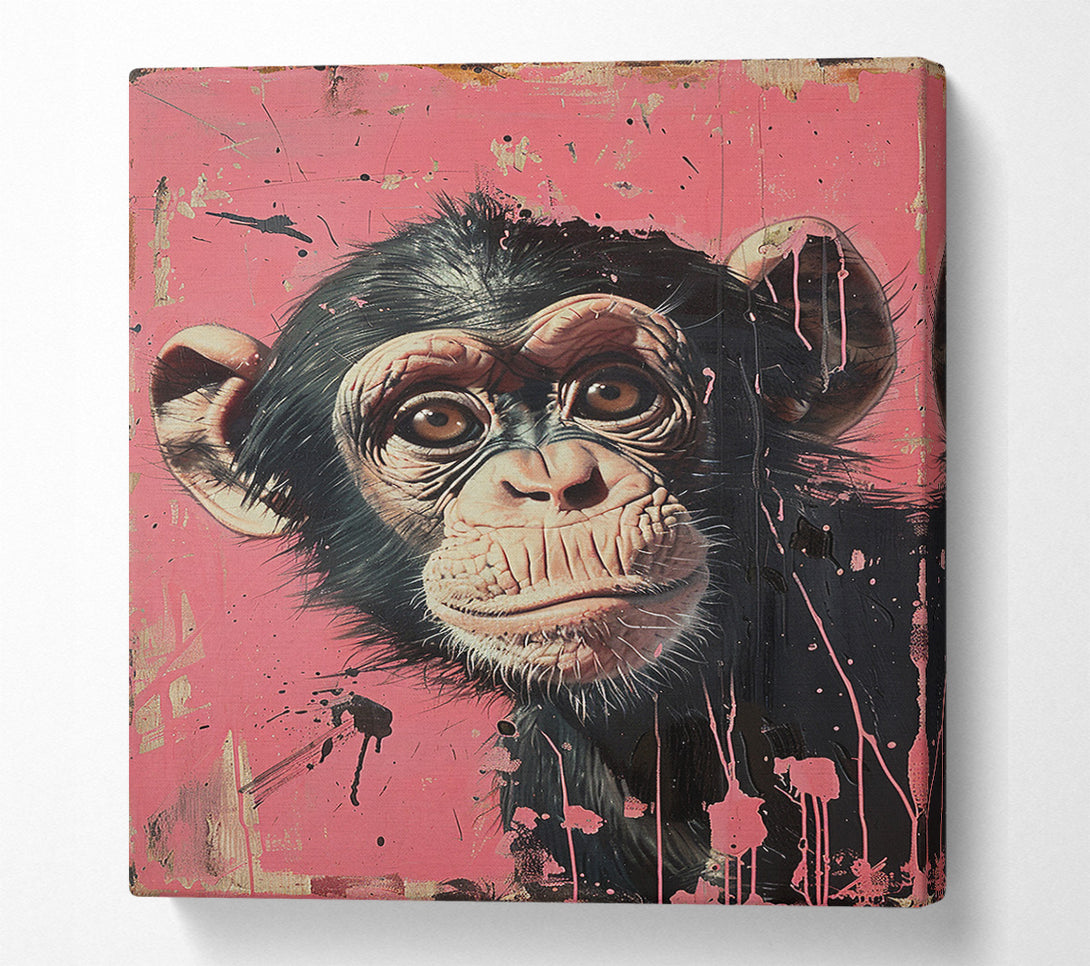  A Canvas Print of Cute Chimp Canvas Wall Art
