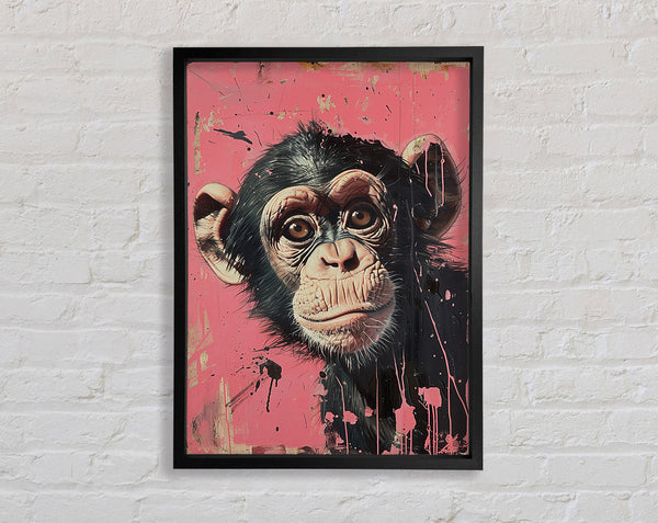 Cute Chimp Framed Print