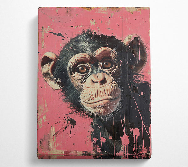  A Canvas Print of Cute Chimp Canvas Wall Art