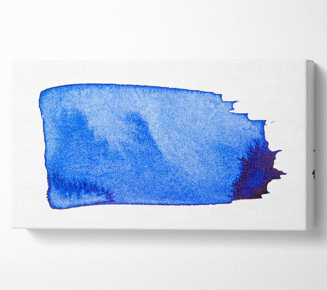  A Canvas Print of Azure Ink Splatters Canvas Art