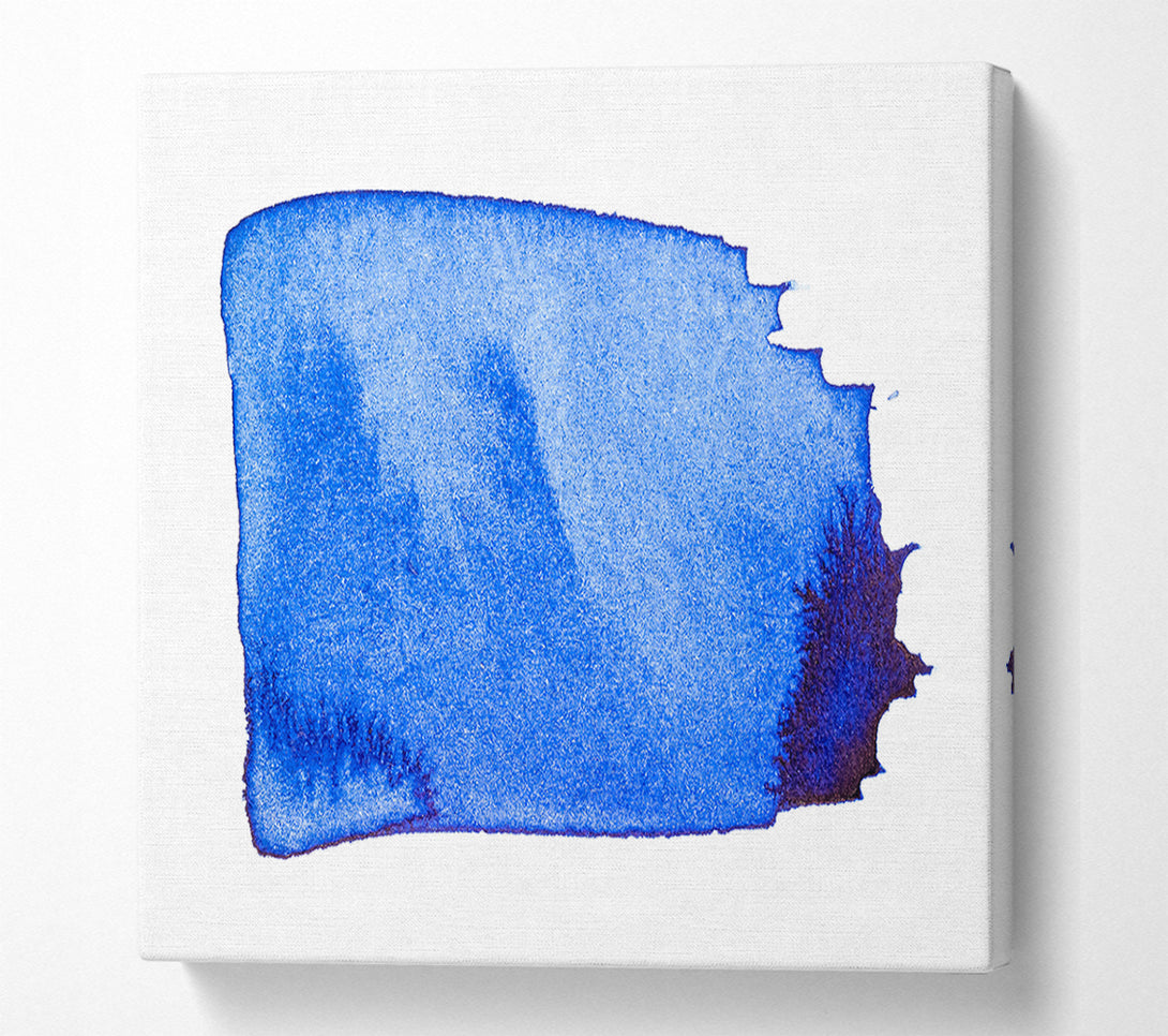  A Canvas Print of Azure Ink Splatters Canvas Art
