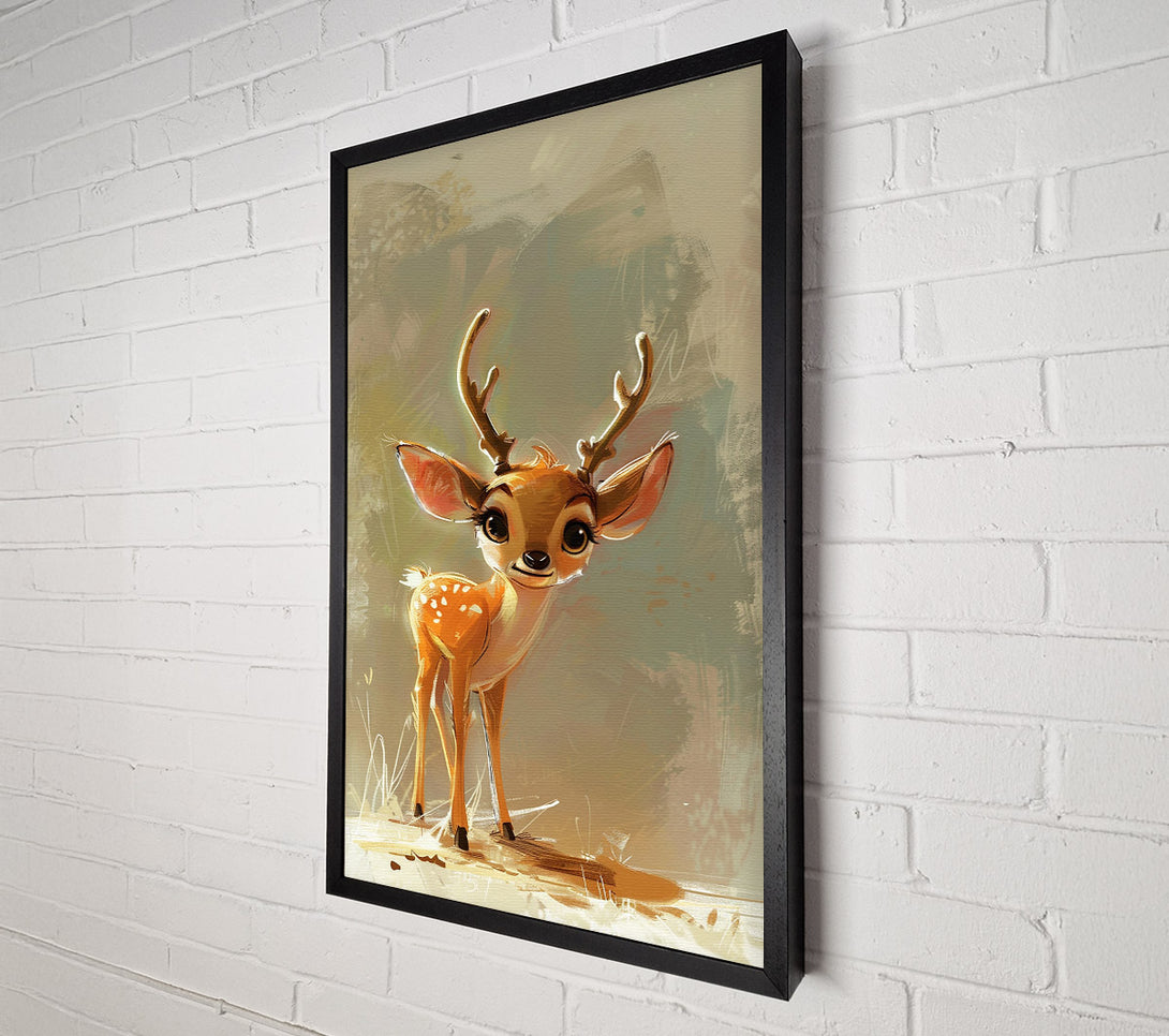  A Canvas Print of Cute Little Deer Canvas Wall Art