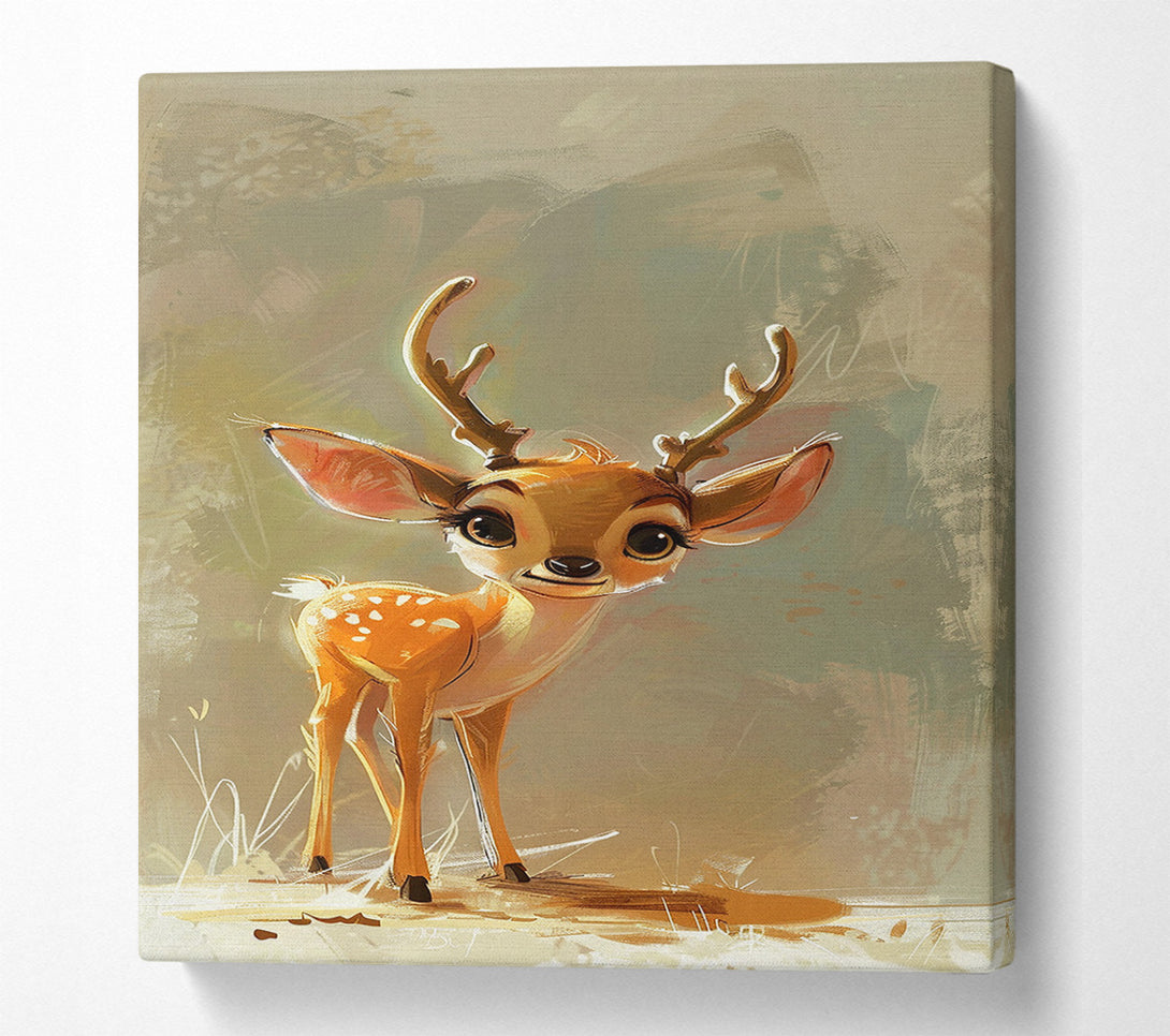  A Canvas Print of Cute Little Deer Canvas Wall Art