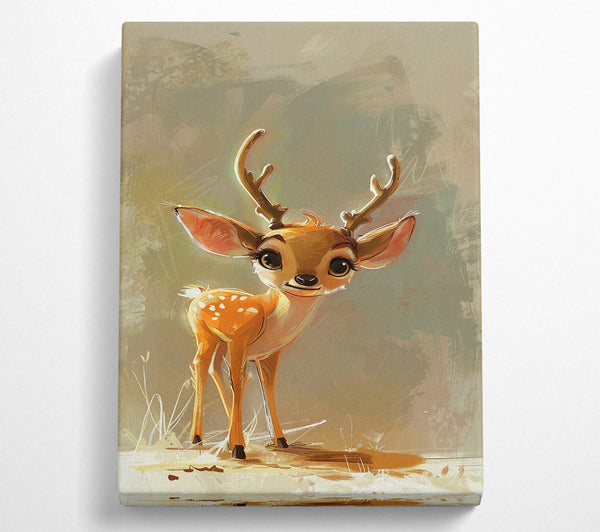  A Canvas Print of Cute Little Deer Canvas Wall Art