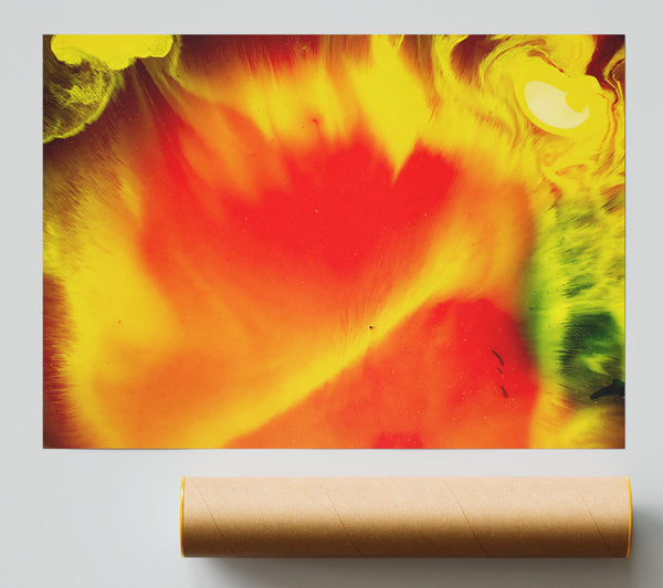 Orange And Yellow Burst Poster