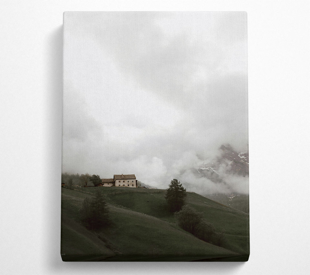  A Canvas Print of Green Mountain Retreat Canvas Wall Art