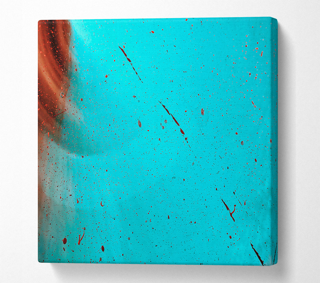  A Canvas Print of Teal Splattering Sky Canvas Art