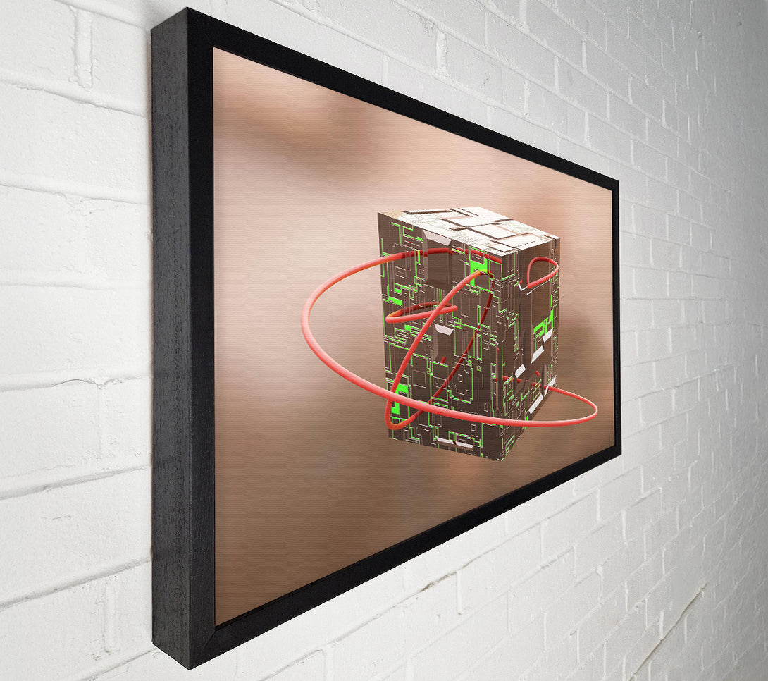  A Canvas Print of Brown Circuitry Embrace Canvas Art