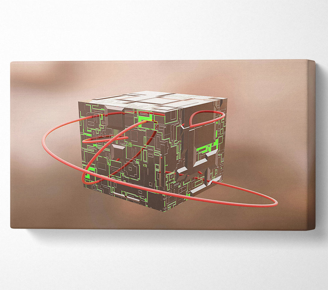  A Canvas Print of Brown Circuitry Embrace Canvas Art