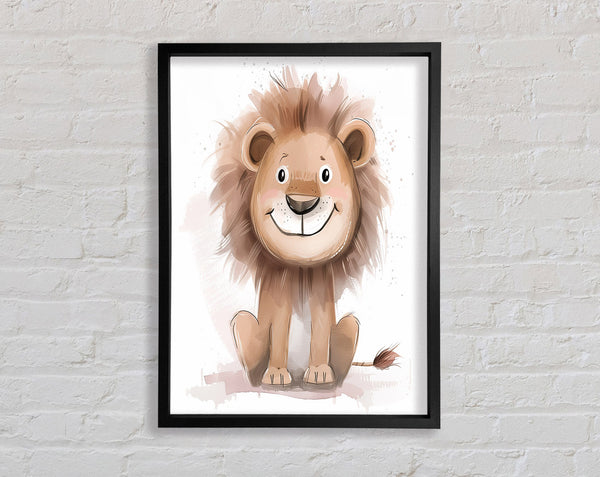 Cute Little Lion Framed Print