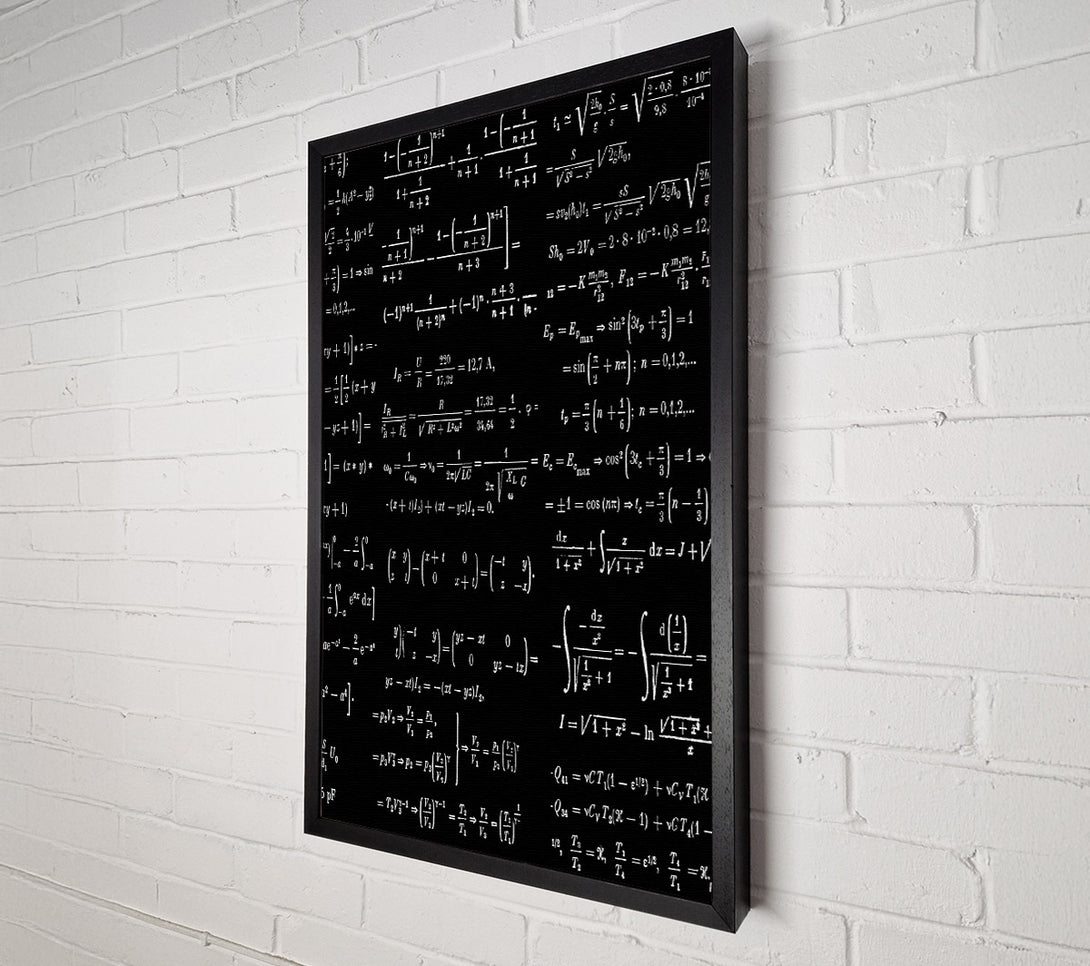  A Canvas Print of White Equation Symphony Canvas Wall Art