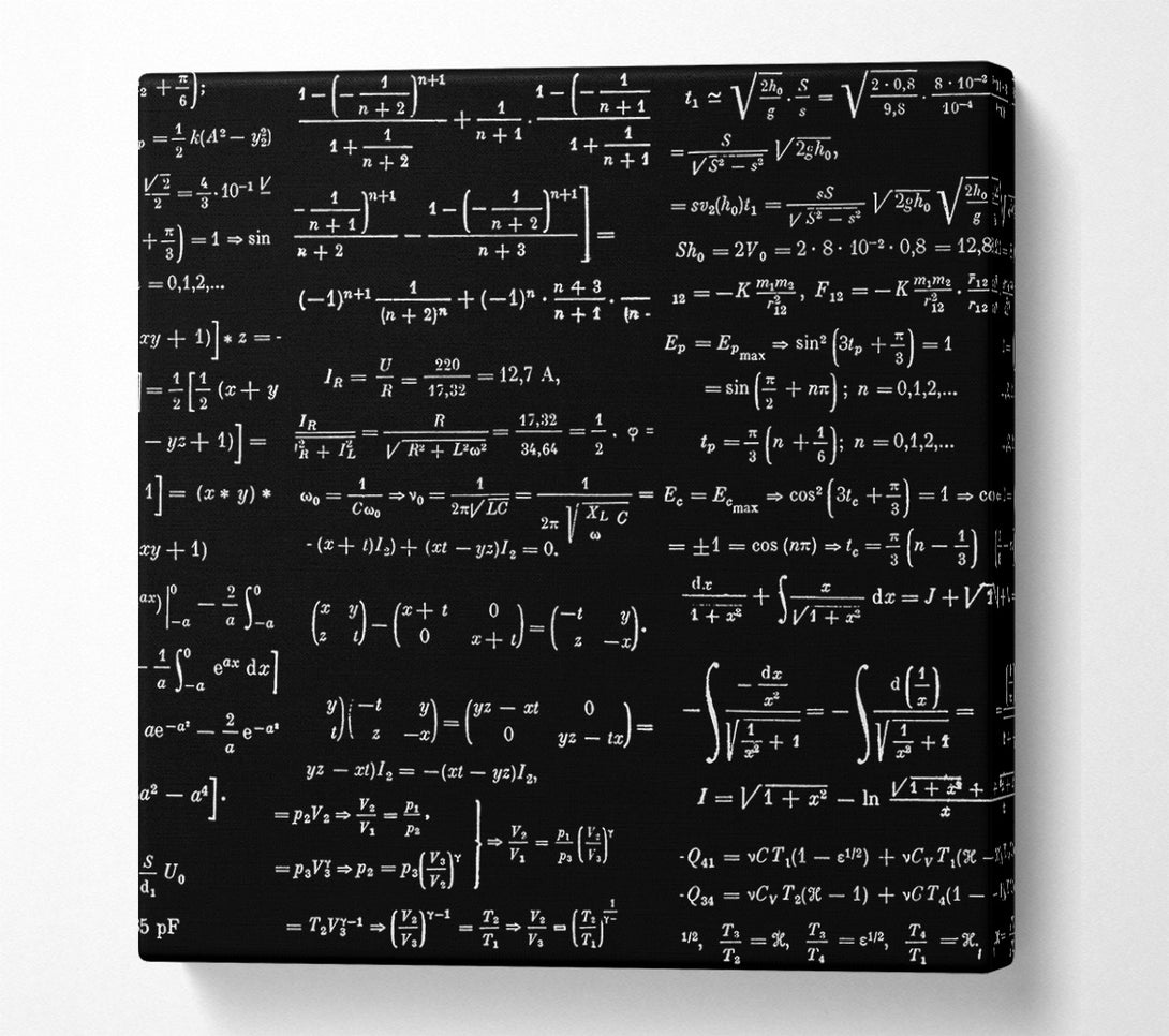  A Canvas Print of White Equation Symphony Canvas Wall Art