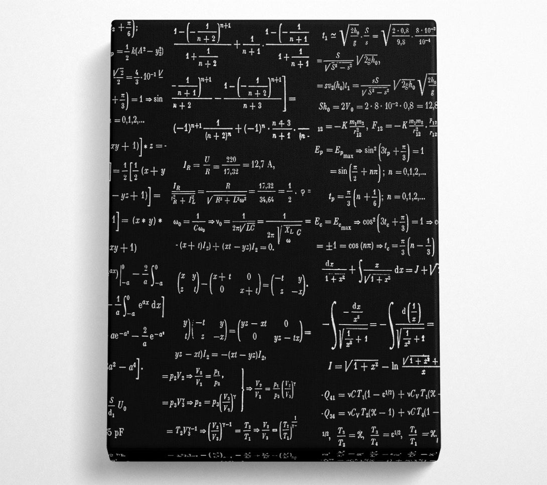  A Canvas Print of White Equation Symphony Canvas Wall Art