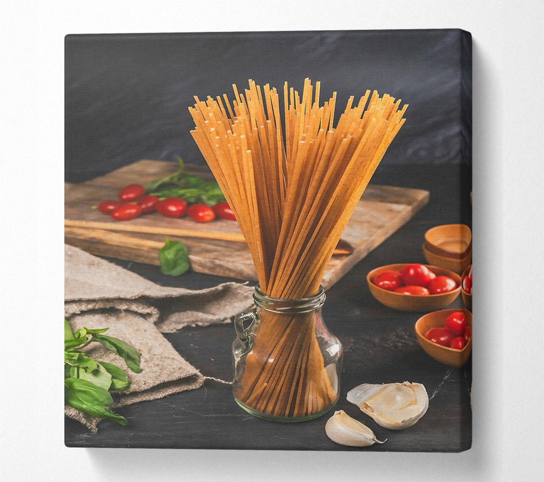  A Canvas Print of Golden Wheat Spaghetti Canvas Art