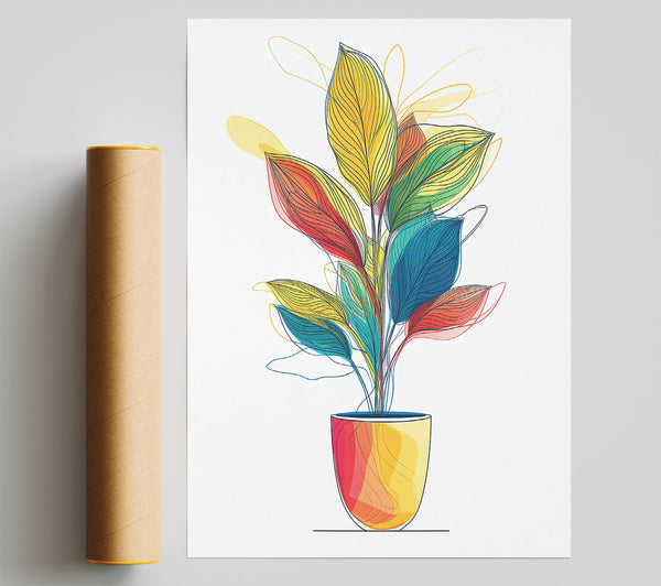 Yellow Plant Life Poster
