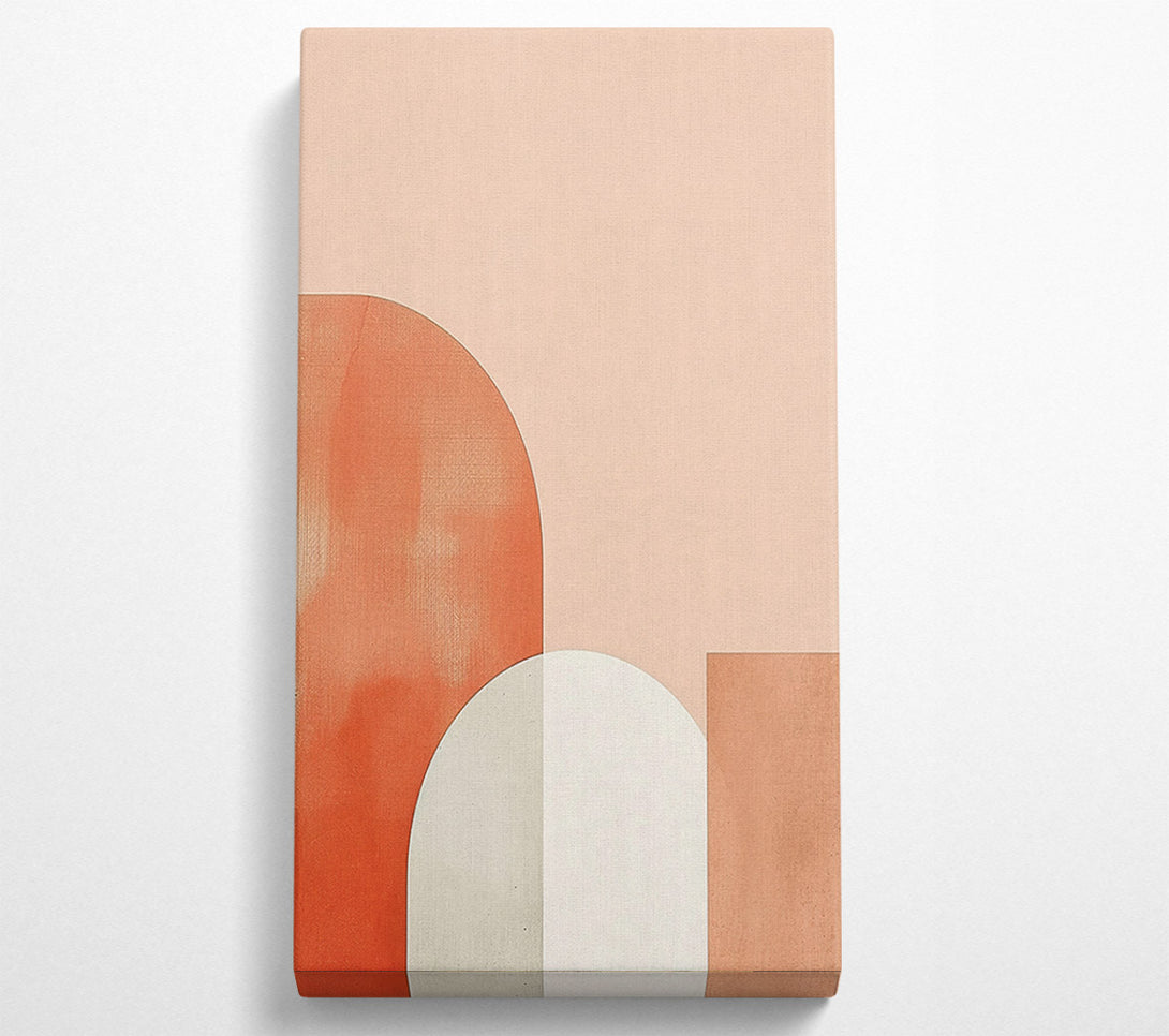  A Canvas Print of Coral Geometric Shapes Canvas Art