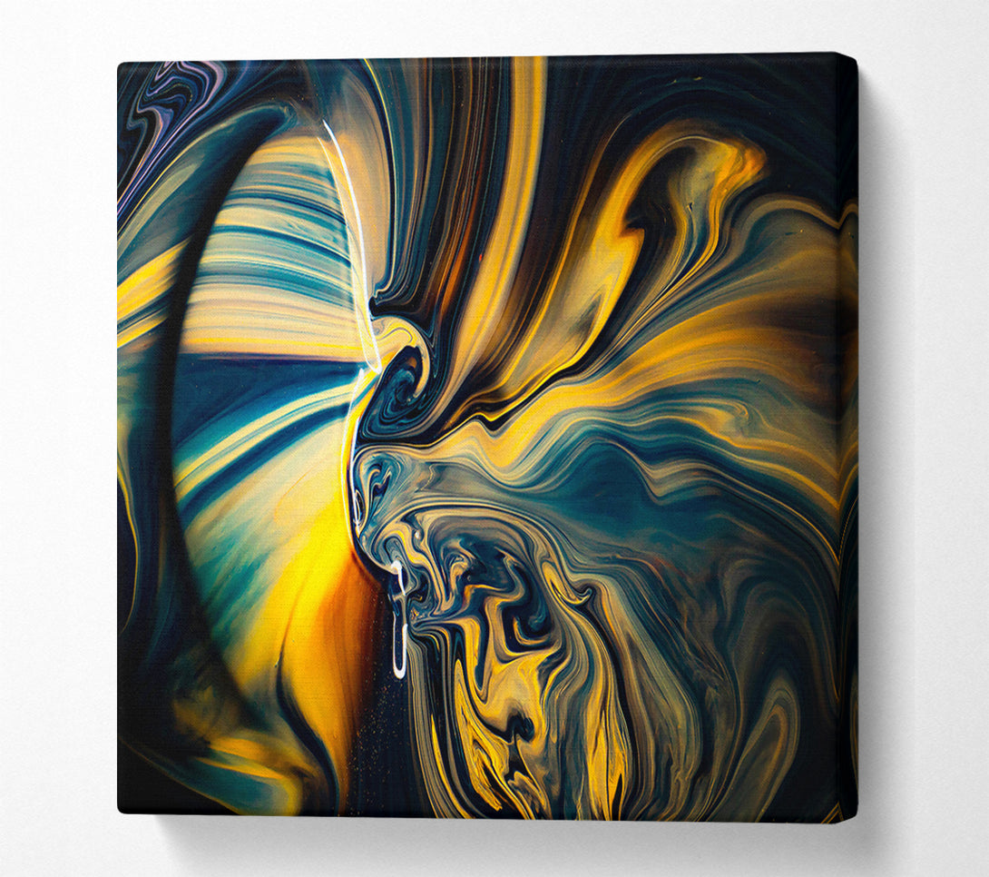  A Canvas Print of Golden Swirls Of Darkness Canvas Print