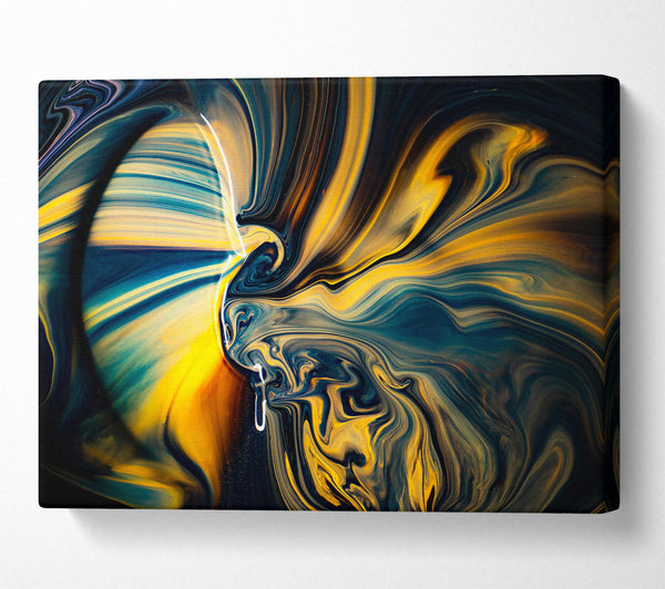  A Canvas Print of Golden Swirls Of Darkness Canvas Print