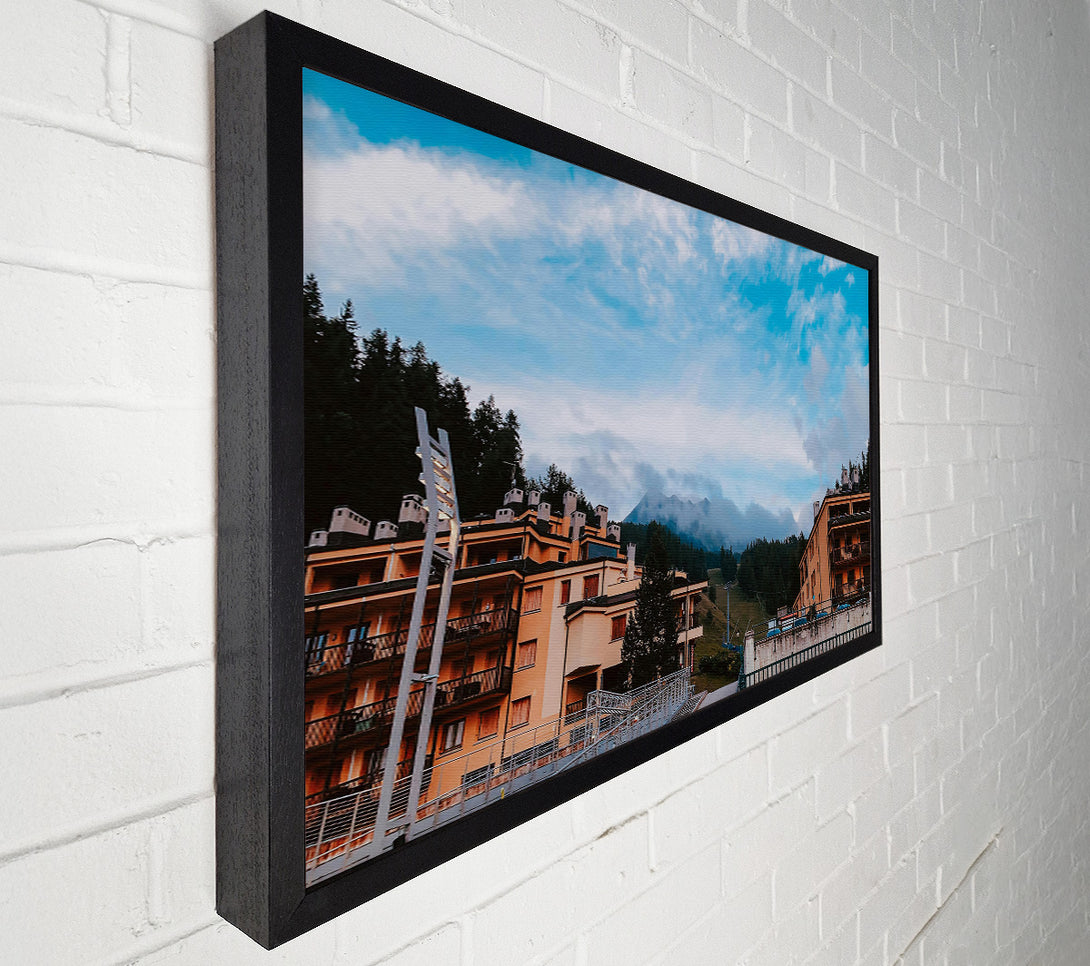  A Canvas Print of Blue Sky Condos Canvas Print