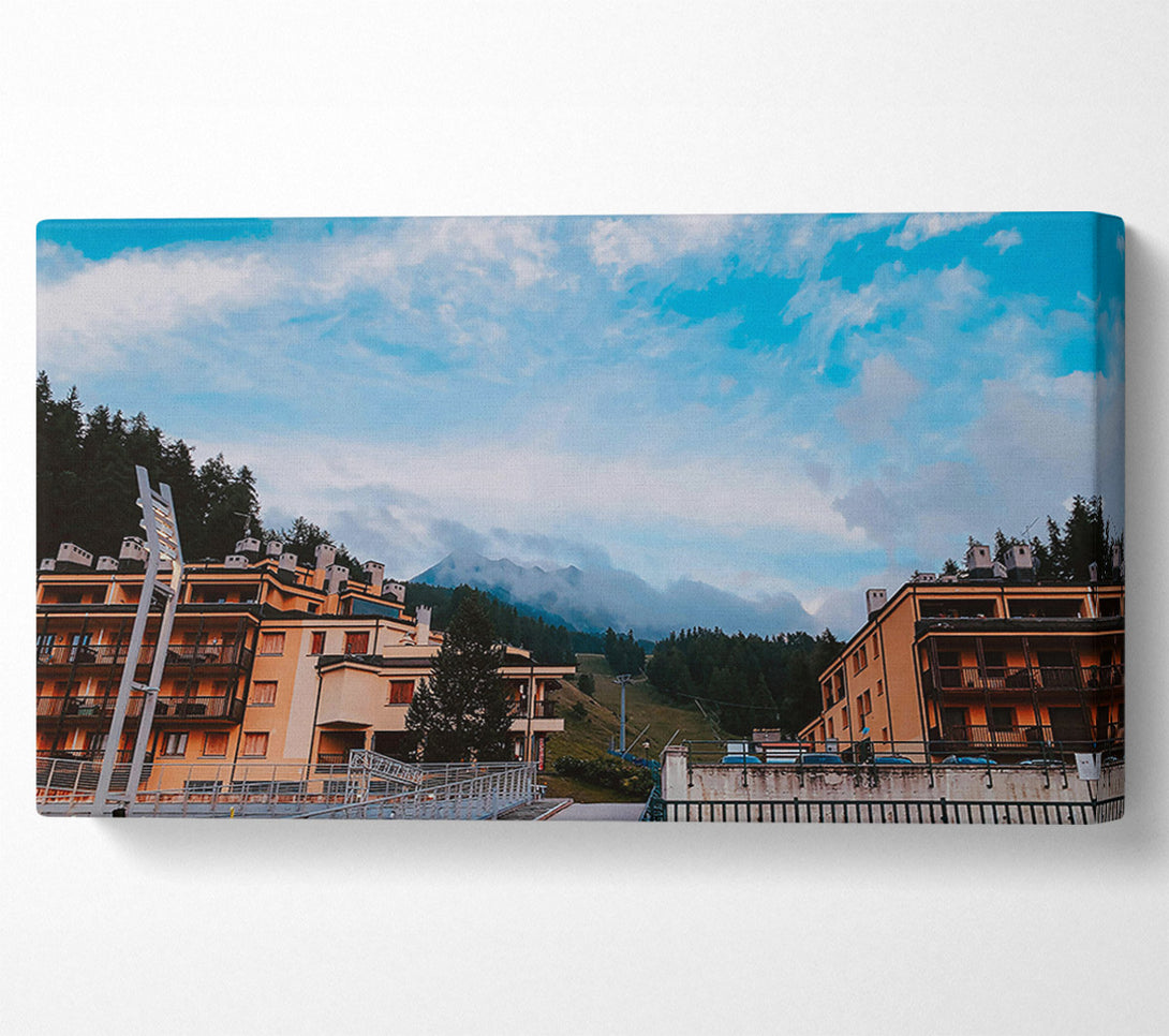  A Canvas Print of Blue Sky Condos Canvas Print