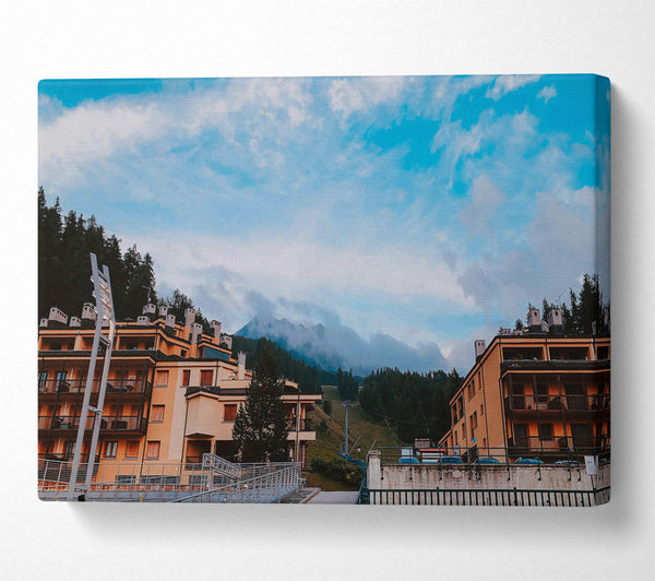  A Canvas Print of Blue Sky Condos Canvas Print