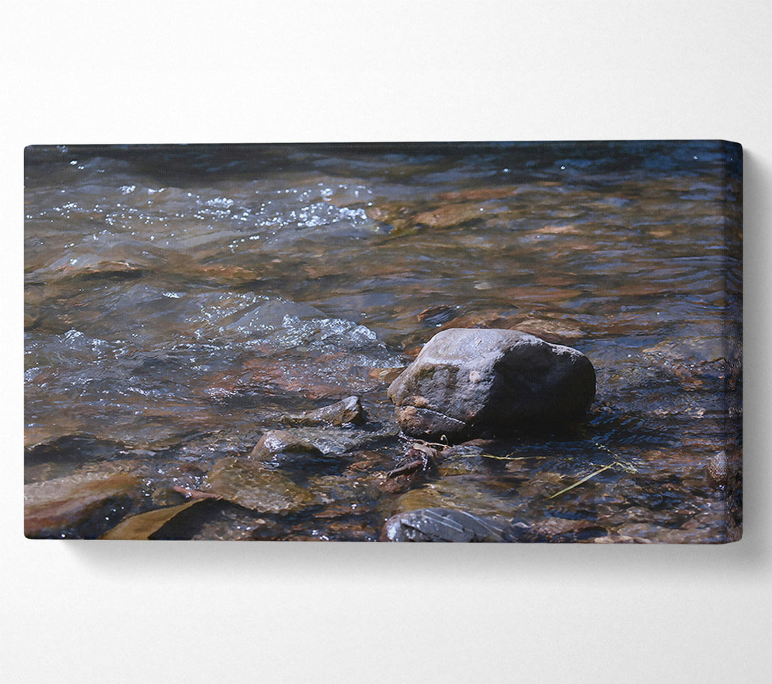  A Canvas Print of Grey Stream'S Reflection Canvas Art