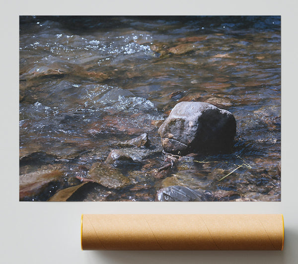 Grey Stream'S Reflection Print