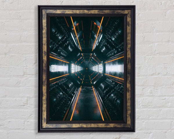 Cyber Cell Framed Print