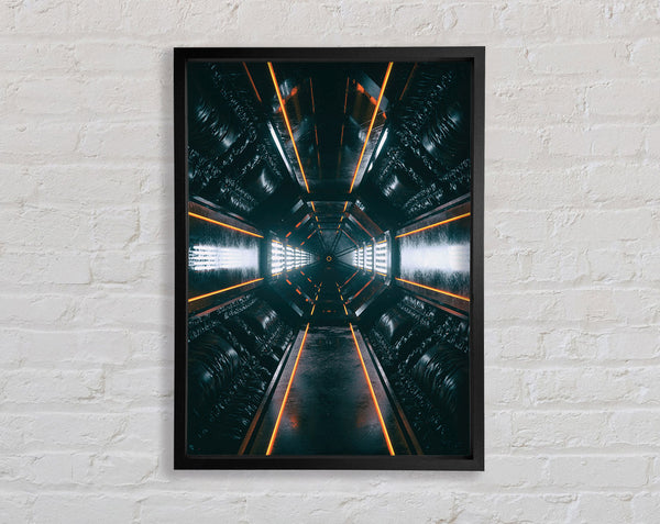 Cyber Cell Framed Print