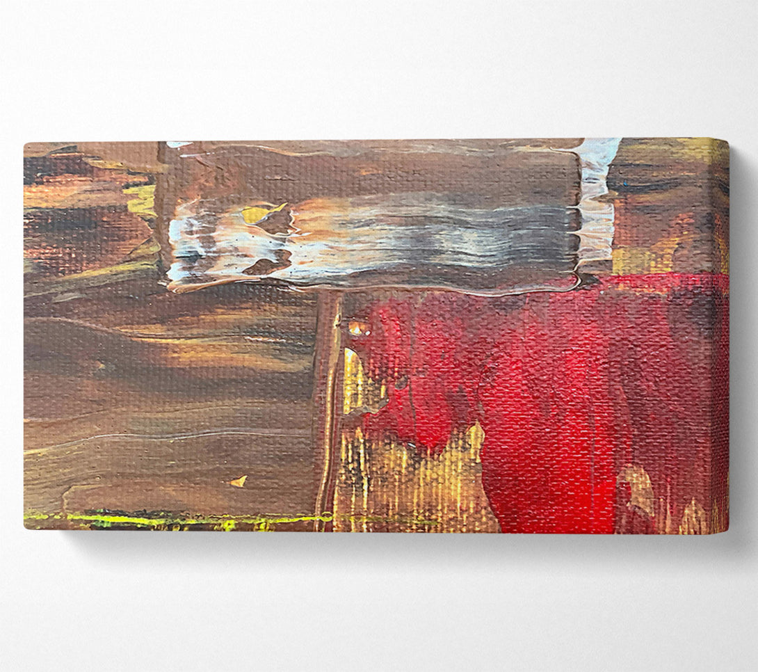  A Canvas Print of Crimson Brushstrokes Canvas Art