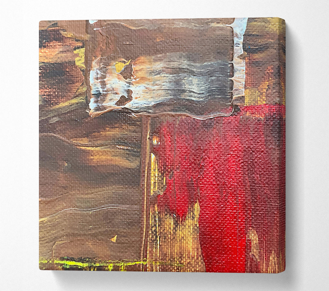  A Canvas Print of Crimson Brushstrokes Canvas Art