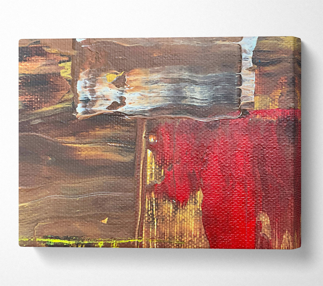  A Canvas Print of Crimson Brushstrokes Canvas Art