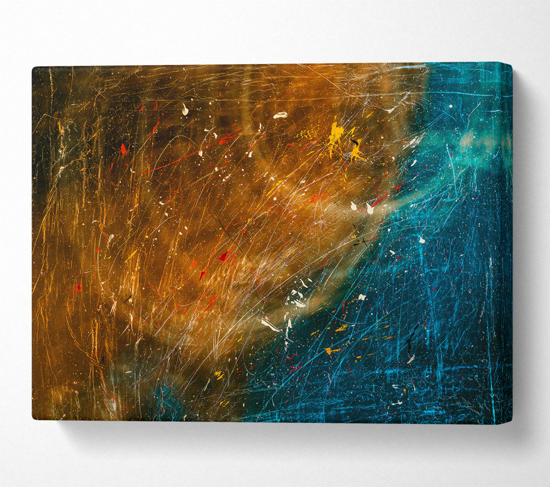  A Canvas Print of Golden Splashes Of Color Canvas Wall Art