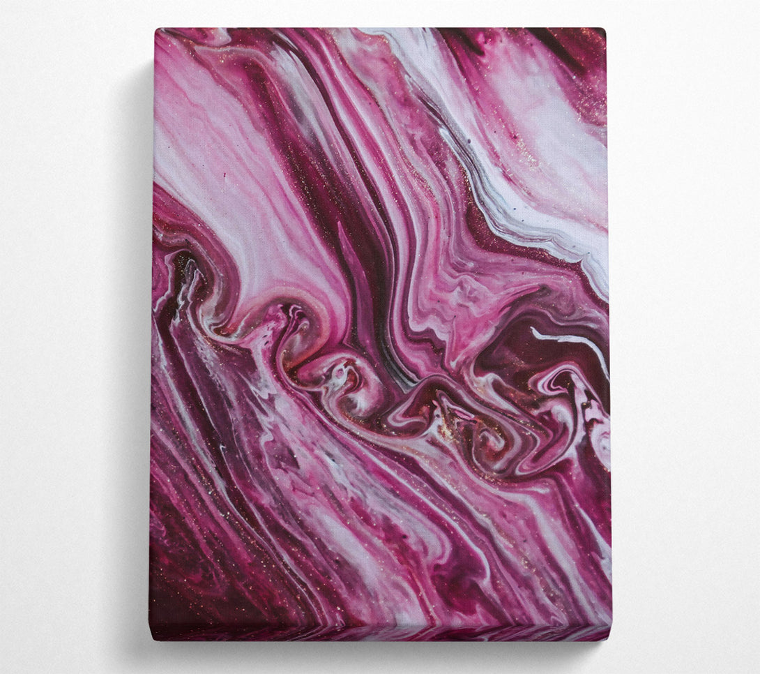  A Canvas Print of Crimson Swirls Of Gold Canvas Wall Art